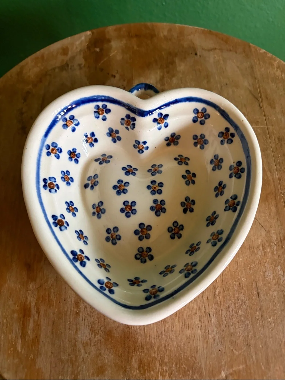 Heise Ceramics Hand Painted Heart   Germany est. 1919